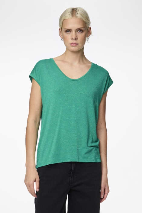 Pieces pcbillo tee lurex stripes noos
